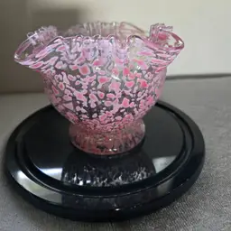 Antique Jefferson Pink Coraline Spatter Vase