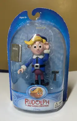 Rudolph the Red-Nosed Reindeer Hermey Holiday Figure 4.5” tall 2007 Round 2