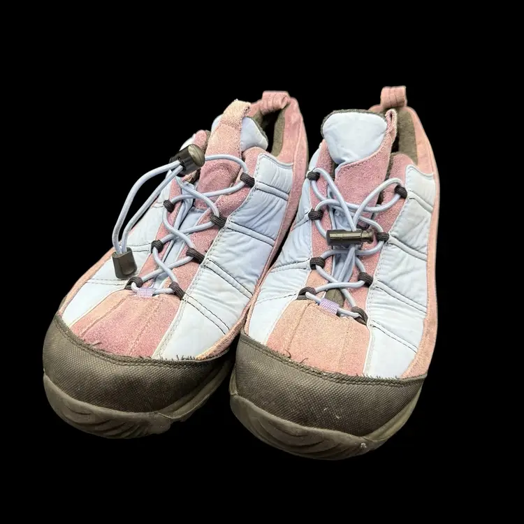 Lands End #34694 Quilted Nylon Suede Hiking/Walking Shoes Sz 11B Purple