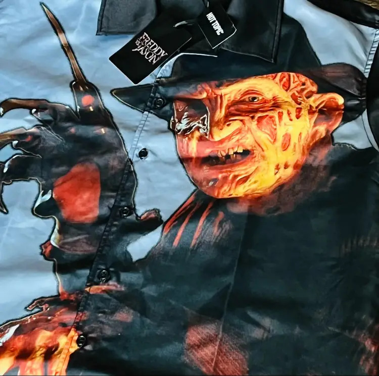 NWT Freddy Vs. Jason Freddy Krueger Button-Up Shirt XL - New With Tags