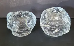 Kosta Boda 'Style' Glass Snowball Candle Holders