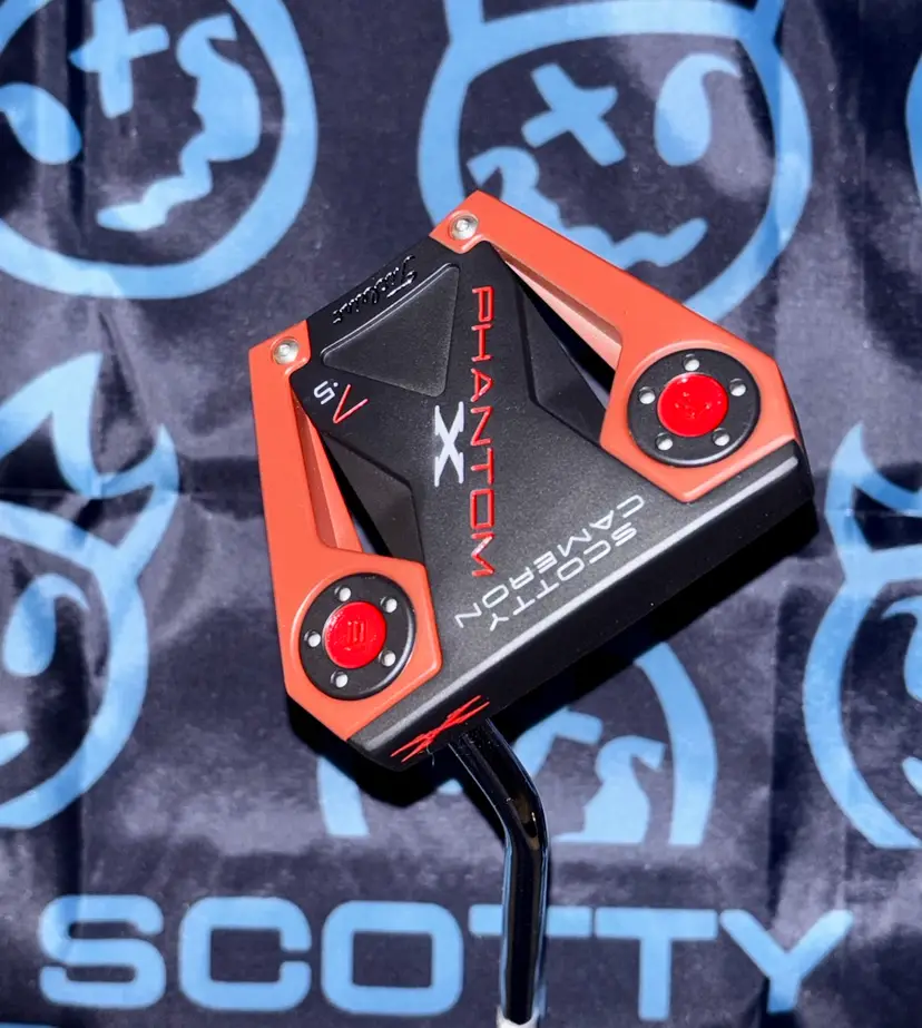 Scotty Cameron Phantom X 7.5 34” Restored Custom Black Red Cerakote + HC