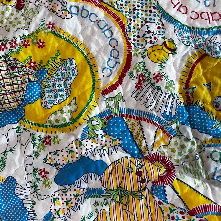 009 Vintage Kids Anthropomorphic Puppy All Over Print Baby Blanket 54 X 42