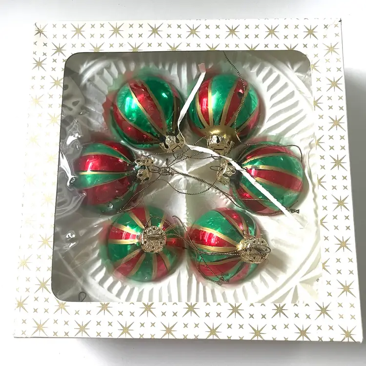 Vintage Christmas Tree Ornaments. Western Germany.