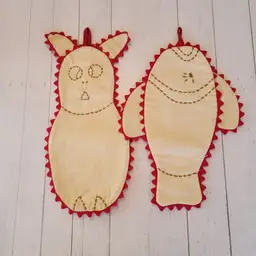 Weirdo Bunny Fish Flour Sack Pot Holders