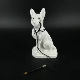 Vintage Shepherd Dog Statue With Pencil AS IS
