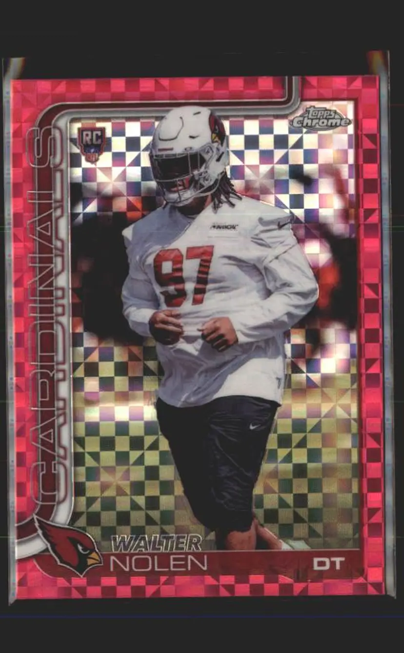 Walter Nolen 2025 Topps Chrome #365 Hot Pink X-Fractor - (140) - Arizona Cardinals