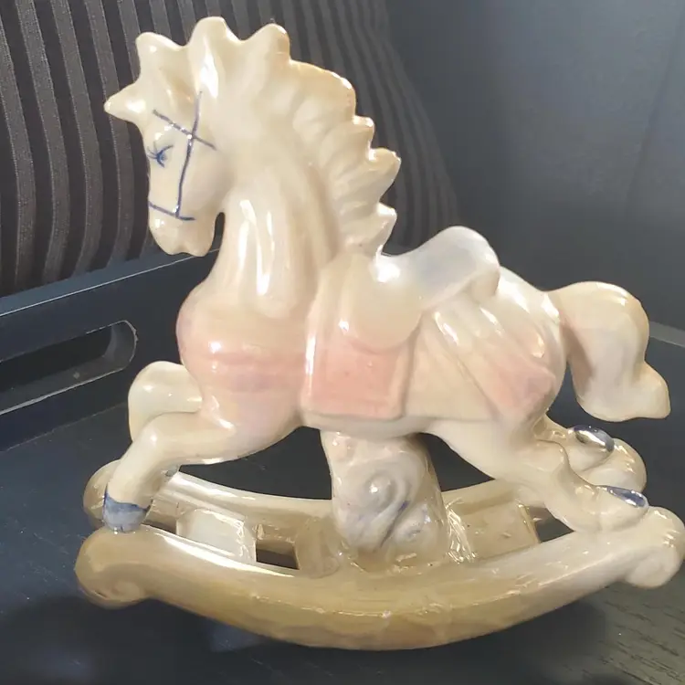 #01 Vintage Porcelain Little Rocking Horse