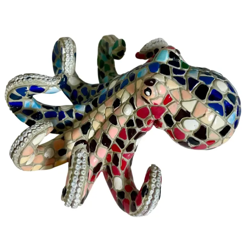 Mosaic Octopus Figurine Statue Decoration