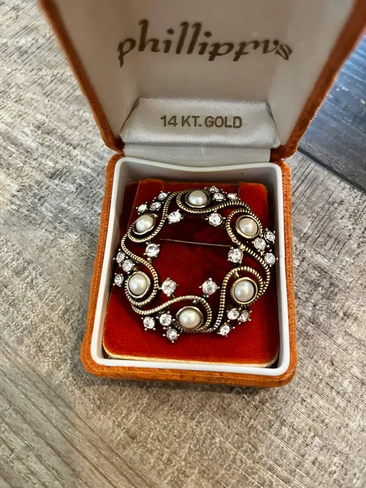 Vintage Monet Rhinestone Brooch