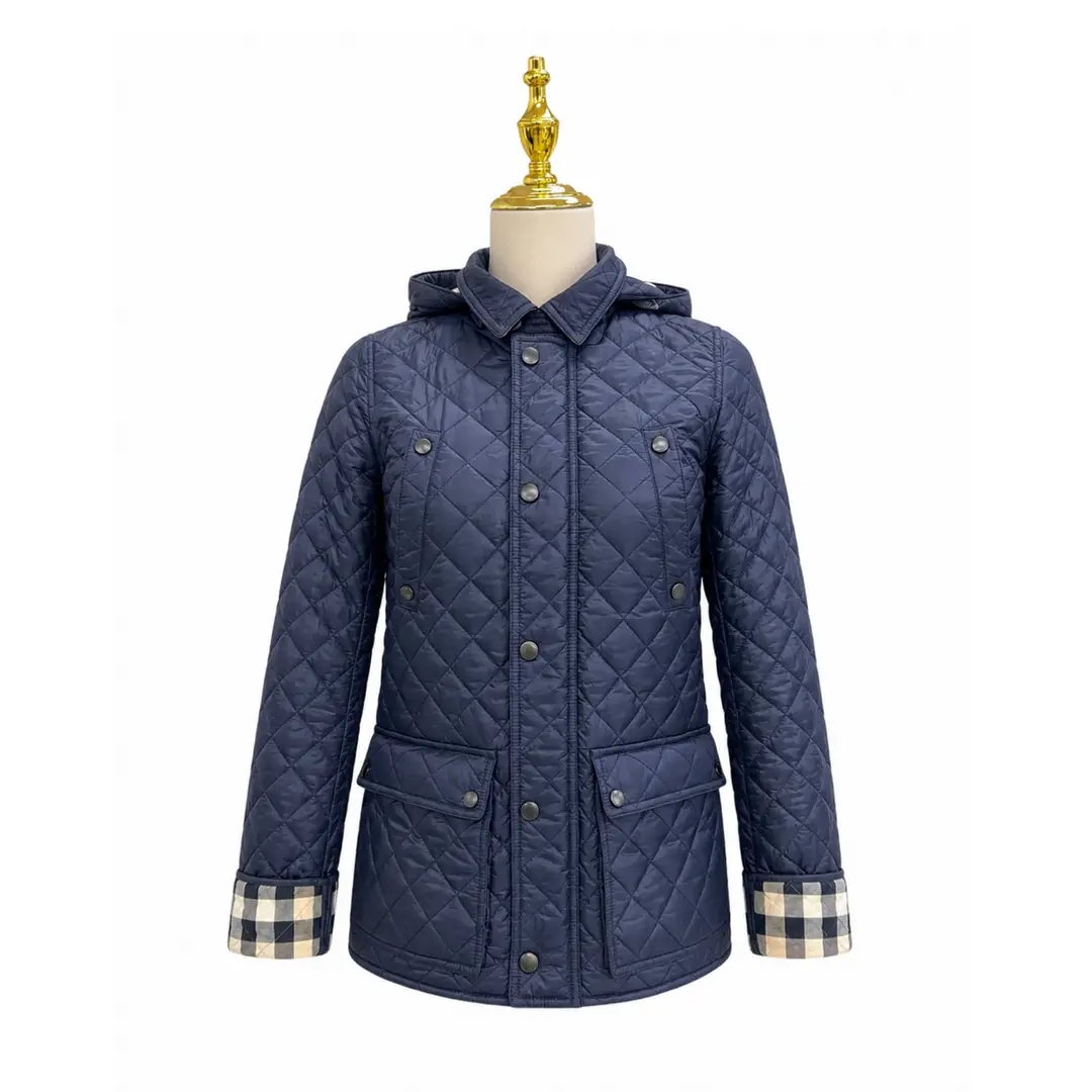 Burberry Quilted Navy Jacket Sz 14Y (fits like a 0/2)
