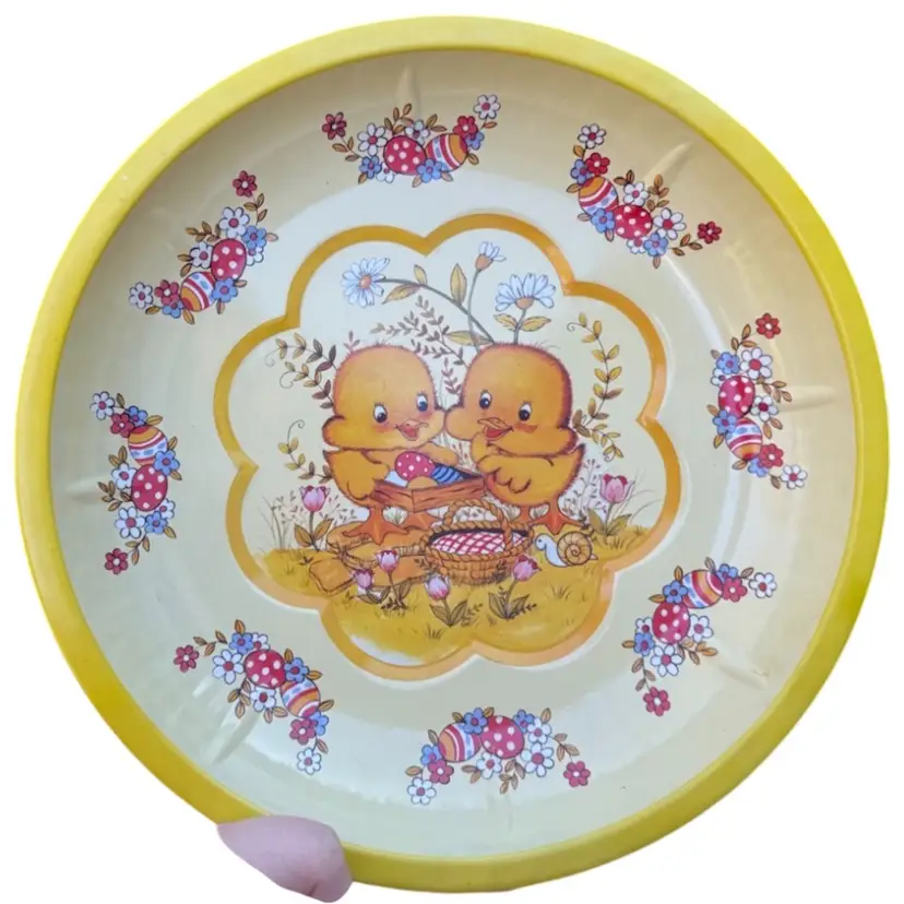 Vintage Easter Chick Tin Plate
