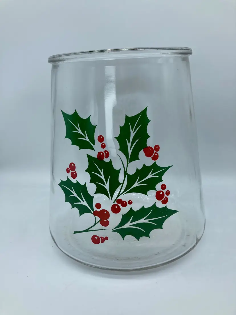 Vintage Christmas Bartlett Collins Holly Cookie Jar - Bartlett-Collins Cookie Jar - Vintage Christmas Holly Cookie Jar *without Lid