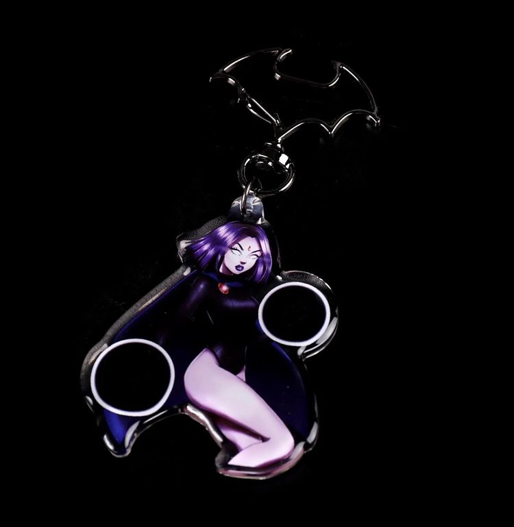 Raven Teen Titans 2.5'' Acrylic Double Sided Epoxy Keychain