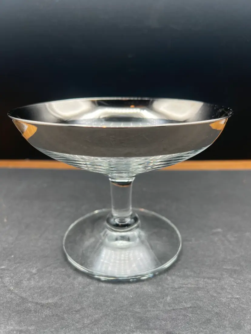 #944B Beautiful Vintage Dorothy Thorpe Silver Band 4” Open Compote Bowl/Dish