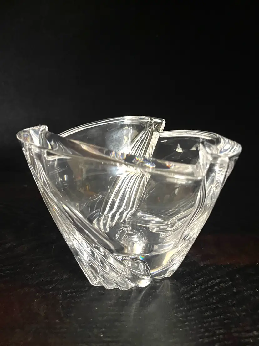 24% Lead Crystal Votive Candle Holder Tea-light.  Rosenthal Germany Exaltation   Art Deco Style