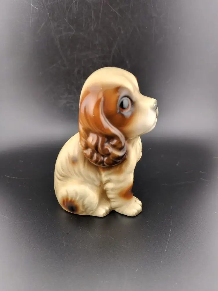 Vintage Ceramic 4" Tall Cocker Spaniel Dog Figurine Made in Japan