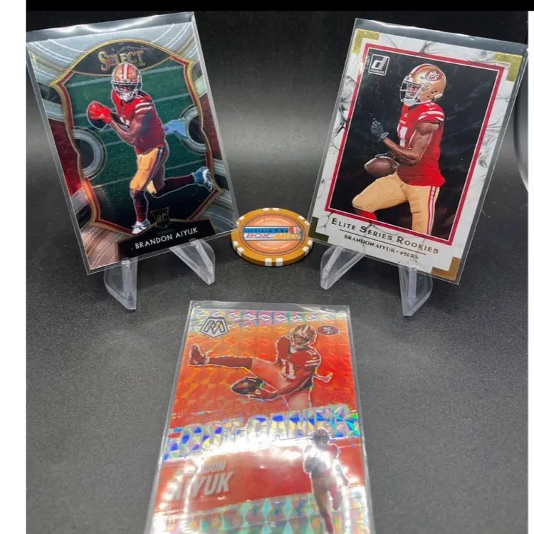 Brandon Aiyuk 3-football Card Lot San Francisco 49ers
