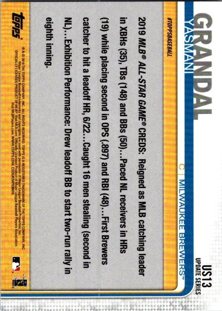 Topps Update Series Yasmani Grandal US13