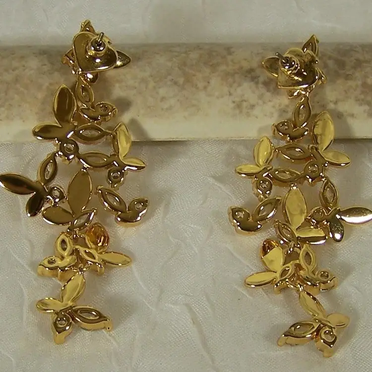 Kate Spade Cubic Zirconia Social Butterfly Gold Earrings