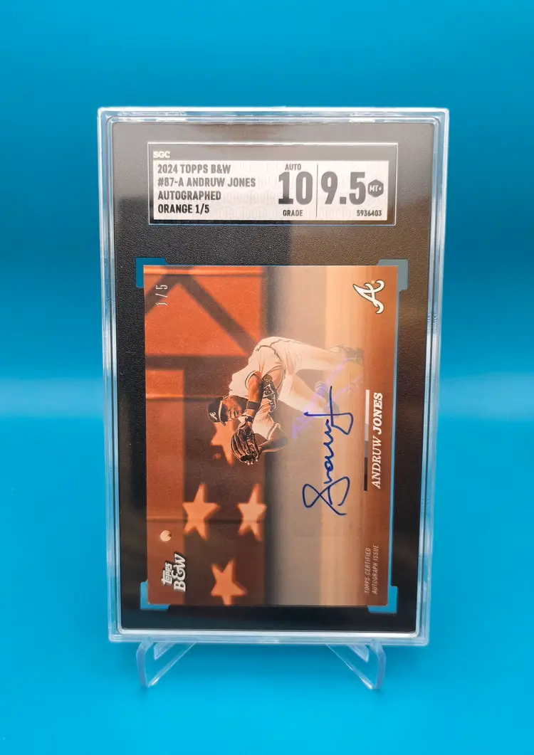 Andruw Jones 2024 Topps Black & White Autograph Complete Rainbow SGC Graded Atlanta Braves