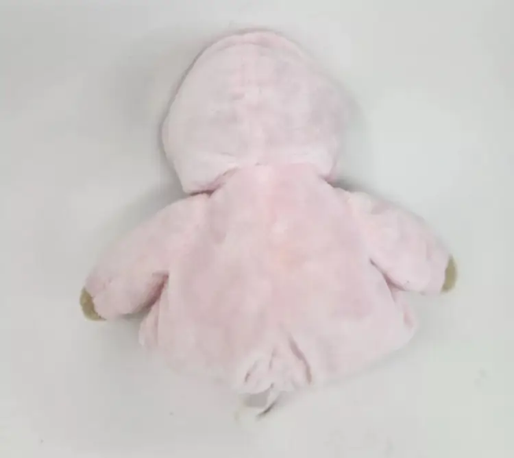 TY PLUFFIES 2015 BABY PINK TEDDY BEAR SEWN EYES STUFFED ANIMAL PLUSH SOFT TOY