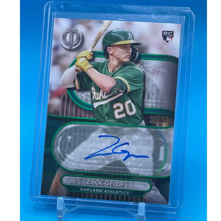 2024 Topps Tribute AUTOGRAPH Green Zack Gelof RC Rookie #/99 Oakland A's Athletics