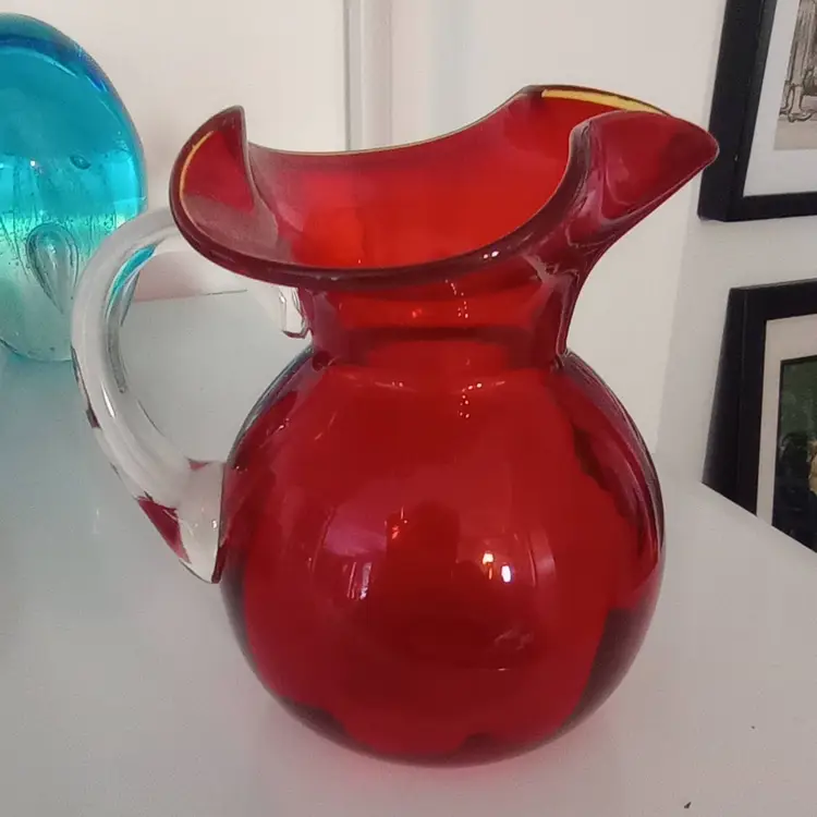 Vintage amberina mini pitcher