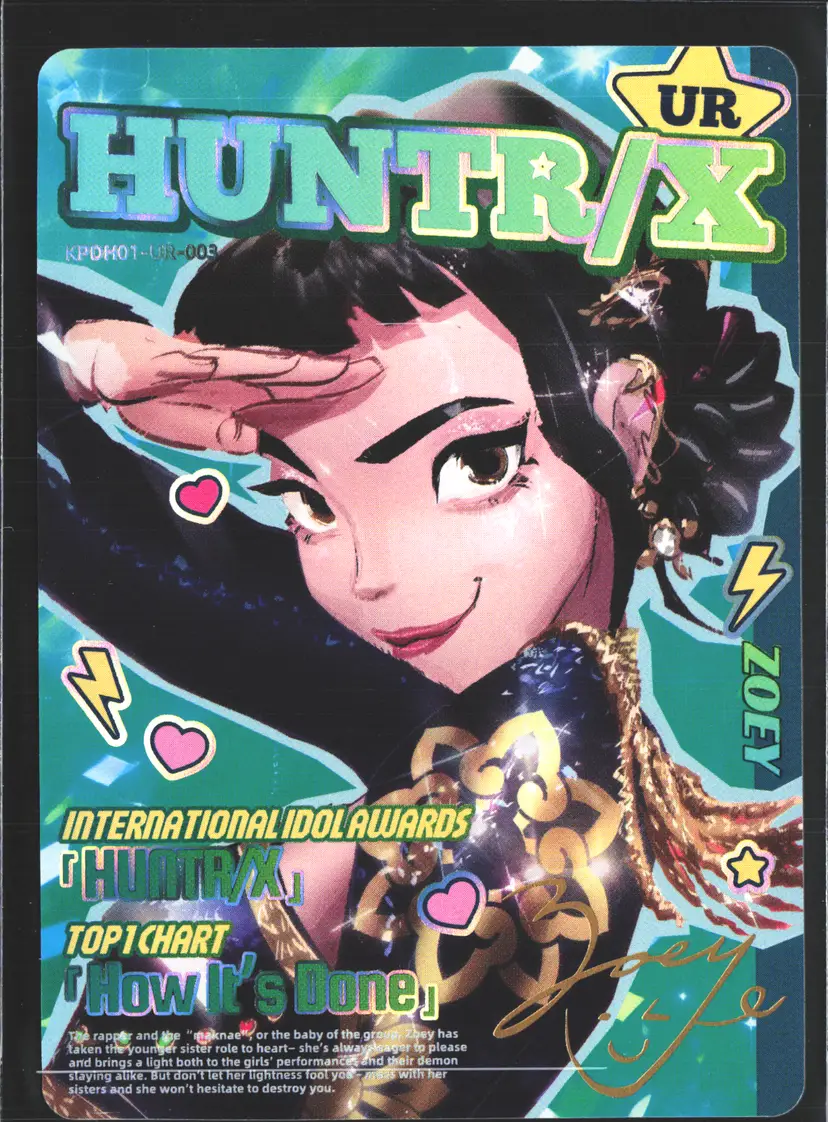 Zoey Signature HUNTR/X How It's Done KPop Demon Hunters Trading Card UR-003