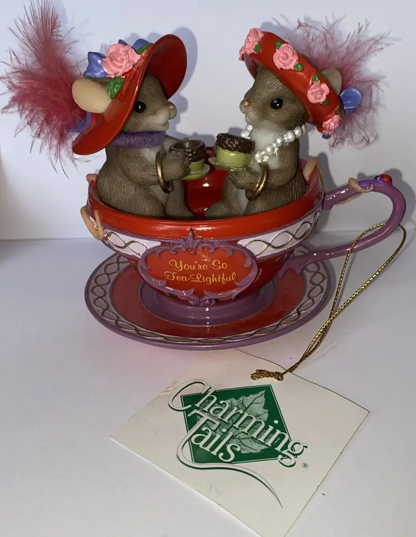 Charming Tails You’re So Tea-Lightful Tea Cup Hamilton Limited Figurine 2008