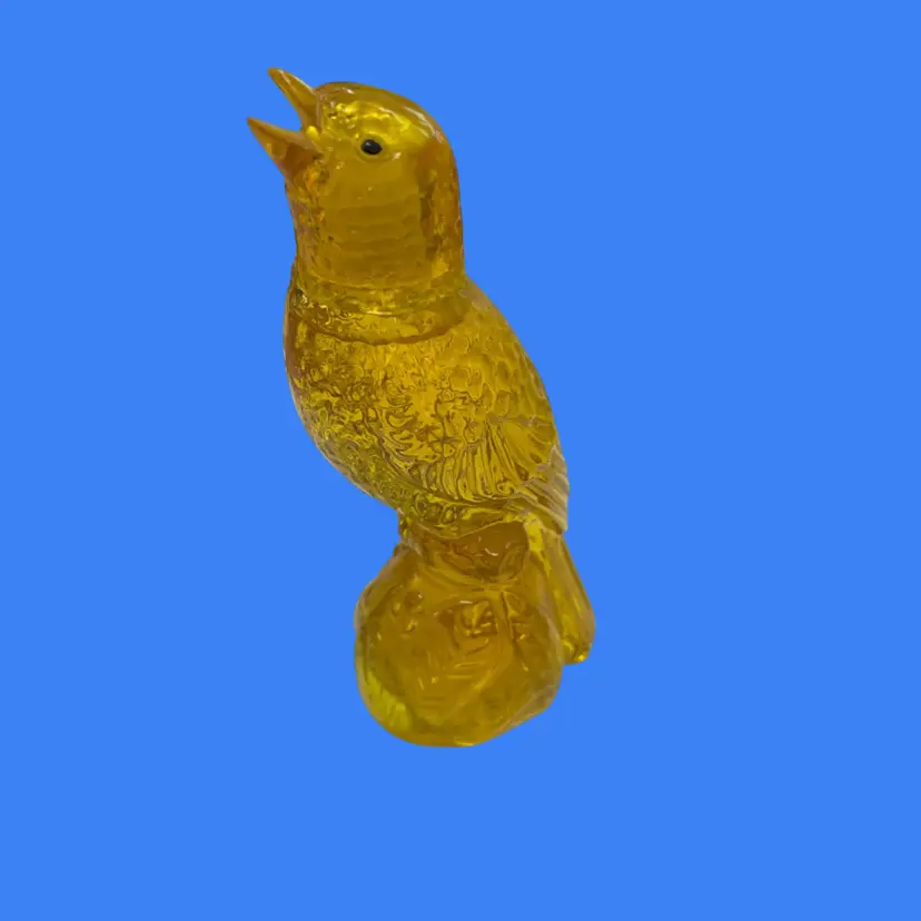 Vintage 1970s Avon Golden Notes Canary (32) Yellow Glass Antique Purfume Bottle