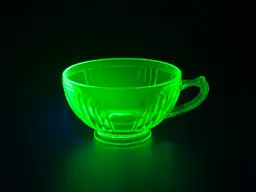 Vintage Federal Glass Depression Glass Teacup | Uranium Glass Tea Cup