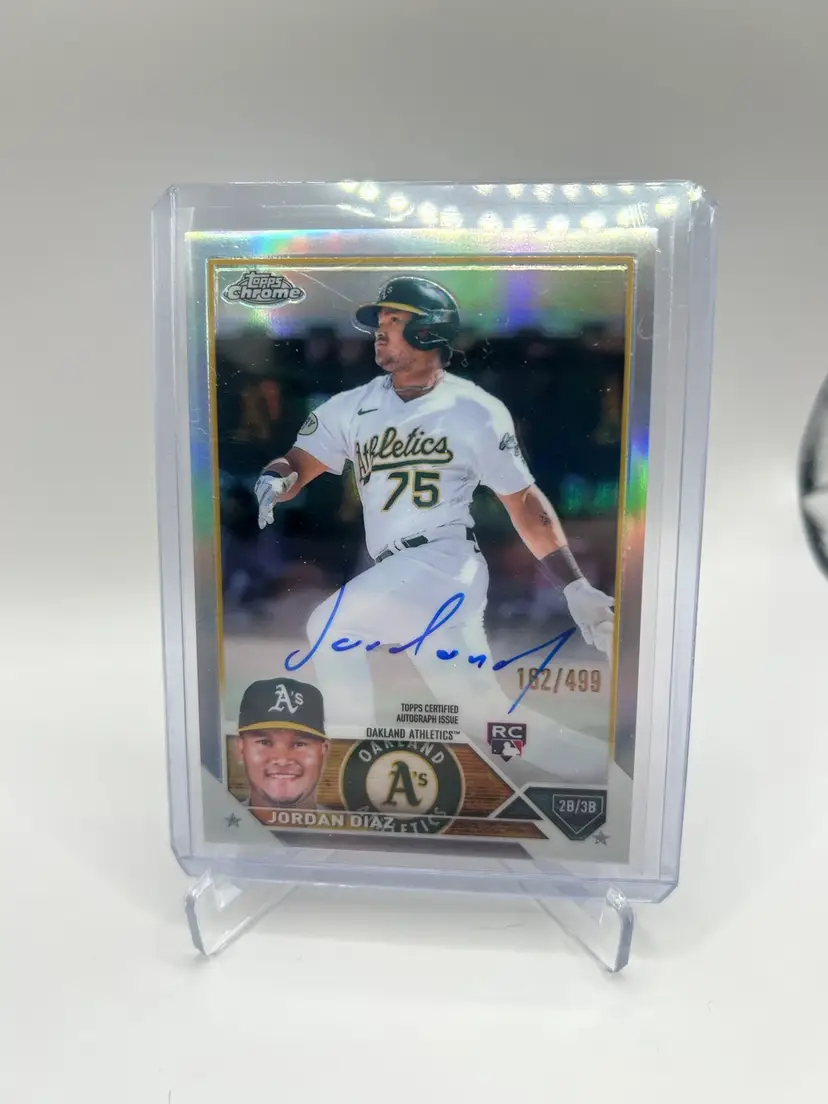 2023 Topps Chrome Jordan Diaz Refractor Rookie Auto /499 Oakland A’s