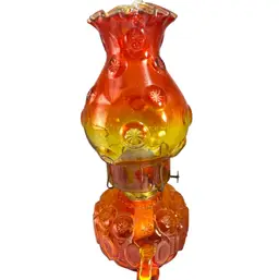 Vintage LE Smith Moon & Stars Oil Lamp w/wick