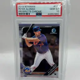 2019 Bowman Chrome Prospects Pete Alonso PSA10