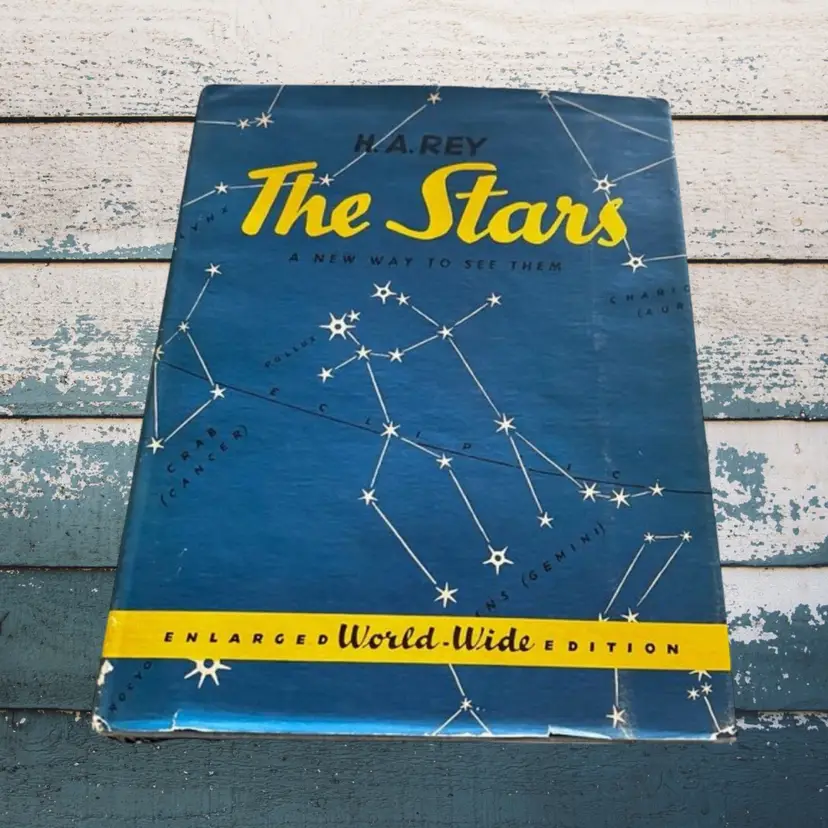 1962 Vintage H.A. Rey's The Stars Book 
Houghton Mifflin Company Federer Jr. Vintage 60s Outer space Astronomy