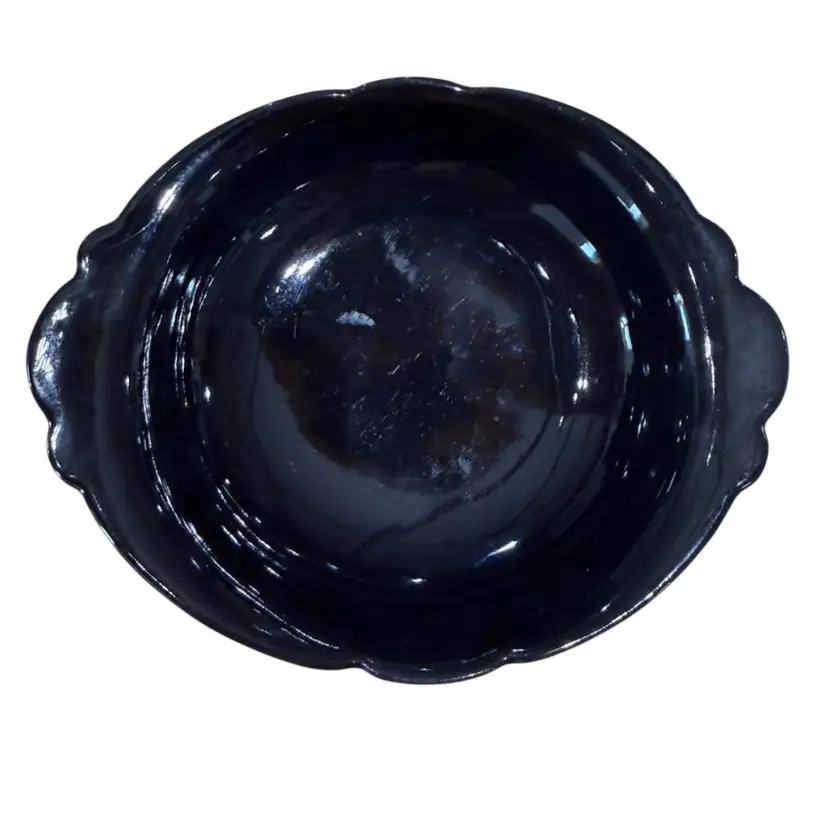 Little Frankoma Pottery Black Dish # 40B