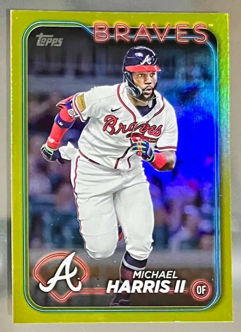 2024 Topps Michael Harris II Yellow Foil Parallel (Hanger Box SP) Atlanta Braves