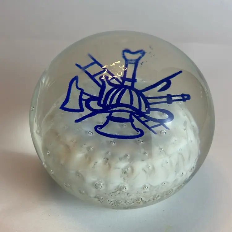 Millville Art Glass Fireman Paperweight