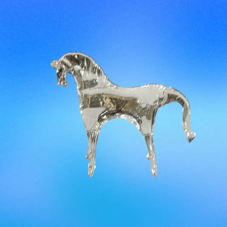 G- Clear Blown Glass Horse