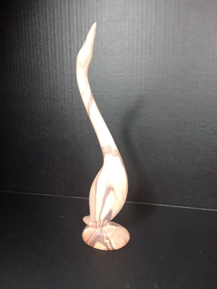 Vintage MCM RARE Rocky Mountain "pine scented " pottery Bisque Fired Long Neck crane