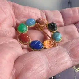 Scarab Circle Brooch