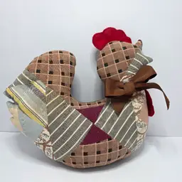 Handmade Vintage Patchwork Chicken Decor Farm Country