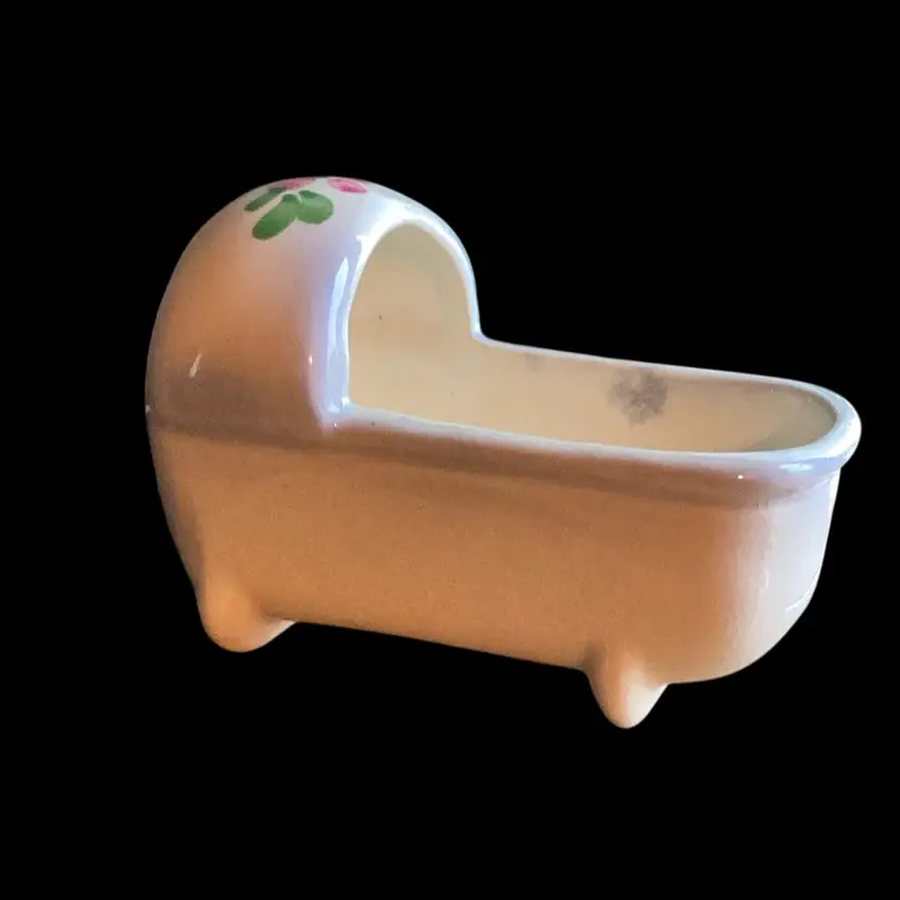 Vintage Unmarked Baby Carriage Planter 3 Inches Tall