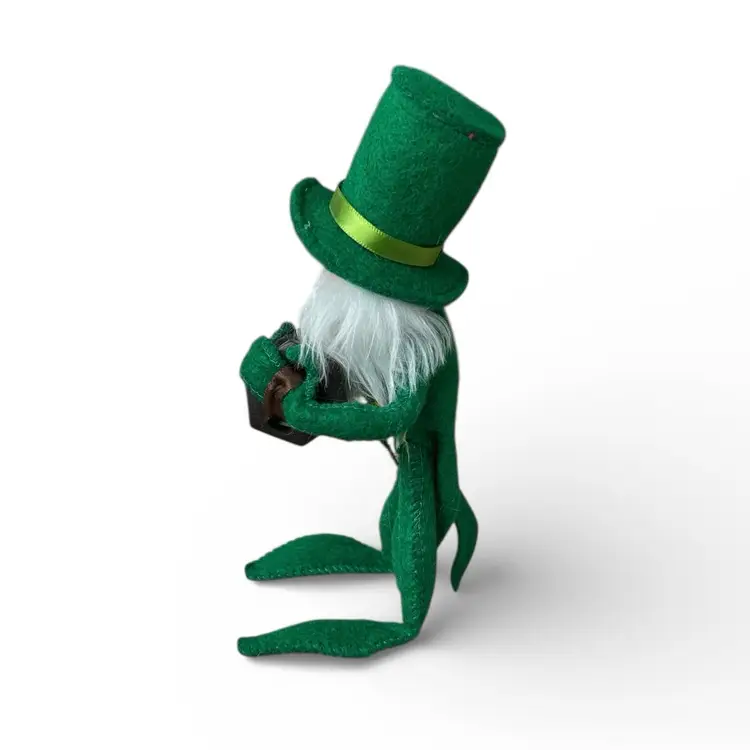 Vintage Annalee Felt Saint Patty’s Day Leprechaun Figurine with Accordian