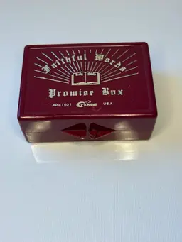 Vintage Faithful Words Promise Box Scripture Cards Bible Promises