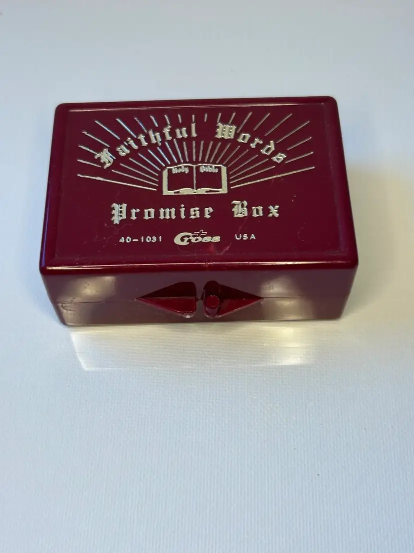 Vintage Faithful Words Promise Box Scripture Cards Bible Promises