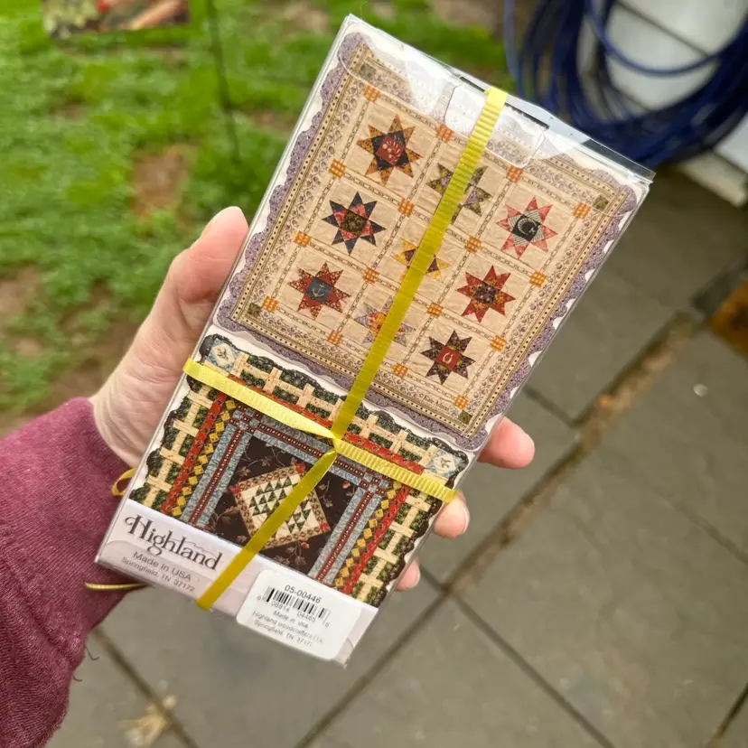 Highland USA Absorbent Stone Quilt Cottagecore Boho Coasters New In Package