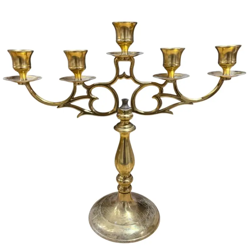 Baldwin Brass 5-arm candelabra