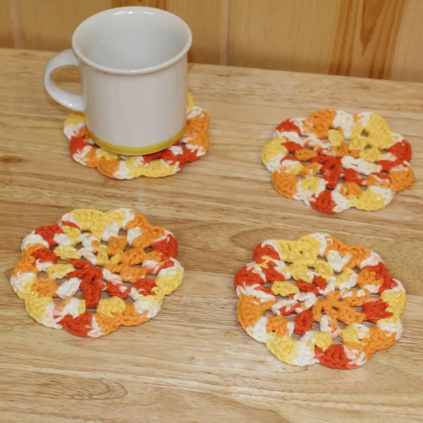 Set of 4 Bright Summertime Coasters